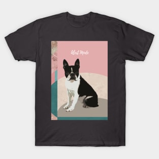 Alert Boston Terrier. T-Shirt